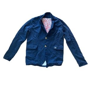 Men's Blue Casual Cotton Blazer
